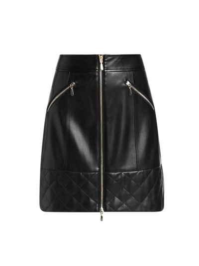 Elie Tahari Women's Wanda Vegan Leather Miniskirt In Noir