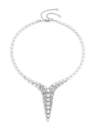 Adriana Orsini Women's Naomi Sterling Silver & Cubic Zirconia Deco Y-necklace