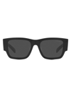 Prada Men's 54mm Pvc Pillow Sunglasses In Black