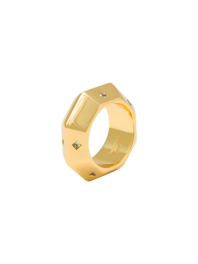 Darkai Women's Via Savona 18k Gold-plated Cubic Zirconia 39 Ring In Yellow Gold