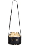 Fwrd Renew Gucci Horsebit 1955 Shoulder Bag In Black