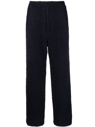 Auralee Straight-leg Wool Tailored Trousers In Blue