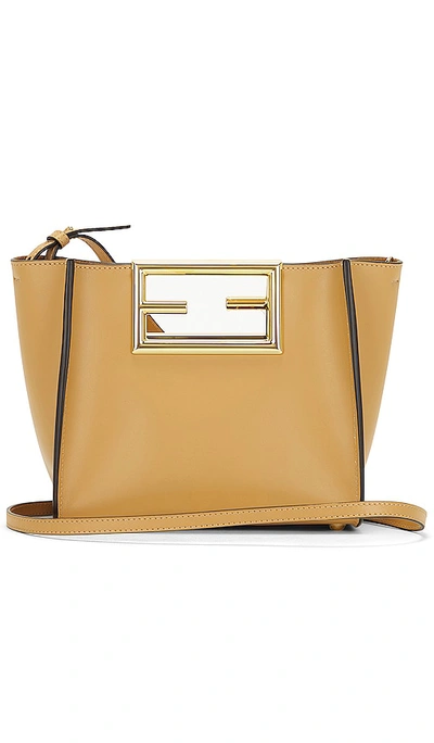 Fwrd Renew Fendi Calfskin Shoulder Bag In Tan