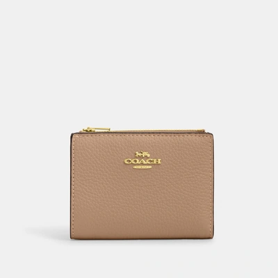 Coach Outlet Bifold Wallet In Beige