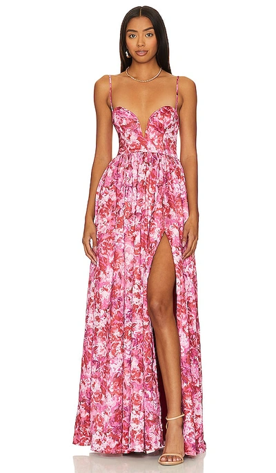 Lovers & Friends Mallory Gown In Pink