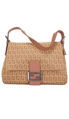 Fwrd Renew Fendi Zucca Mama Baguette Shoulder Bag In Pink