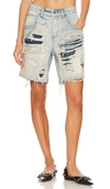 JADED LONDON DISTRESSED COLOSSUS SHORTS