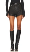 Camila Coelho Elvira Leather Short In Black