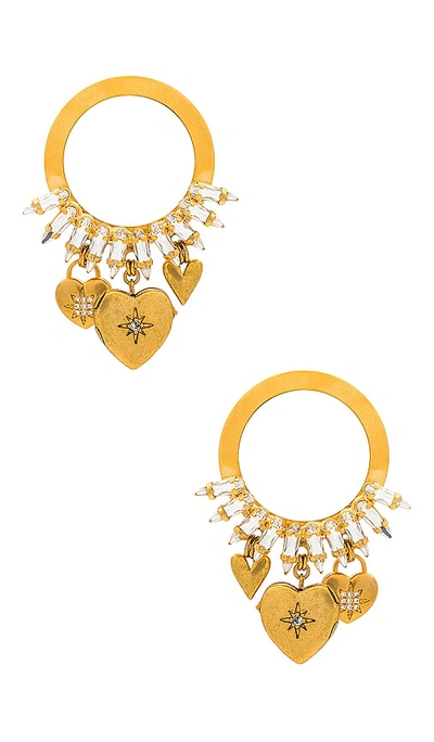 Elizabeth Cole Zinnia Earrings In Metallic Gold