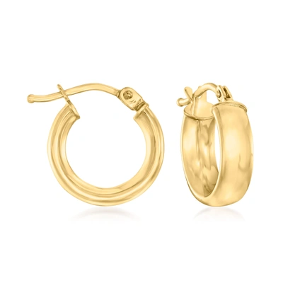 Ross-simons Italian 14kt Yellow Gold Huggie Hoop Earrings In Multi