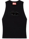 Diesel Black Knitted Top In Black