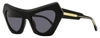 Marni Women's Cat Eye Sunglasses Devil's Pool Ztj Black 56mm In Multi