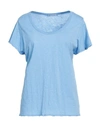 Michael Stars Woman T-shirt Light Blue Size Onesize Supima