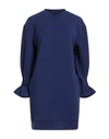 Emporio Armani Woman Mini Dress Blue Size 6 Cotton, Polyester, Elastane