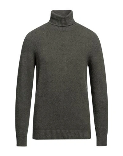 Roberto Collina Man Turtleneck Military Green Size 42 Merino Wool