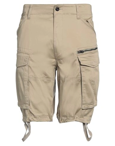 G-star Raw Man Shorts & Bermuda Shorts Beige Size 33 Cotton, Elastane