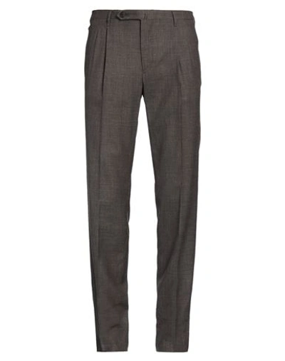 Rota Man Pants Dark Brown Size 38 Wool, Silk, Linen