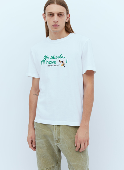 Carne Bollente No Thanks T-shirt In White