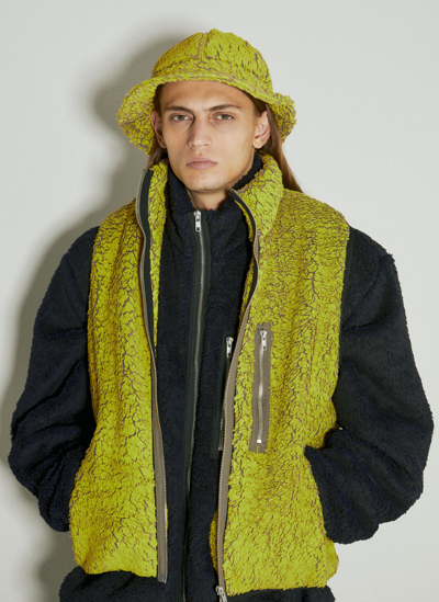 Song For The Mute Painted Fleece Bucket Hat In Yellow