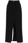 Givenchy Long Skirt With Front Split In Black