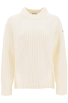MONCLER CREW-NECK SWEATER IN CARDED WOOL