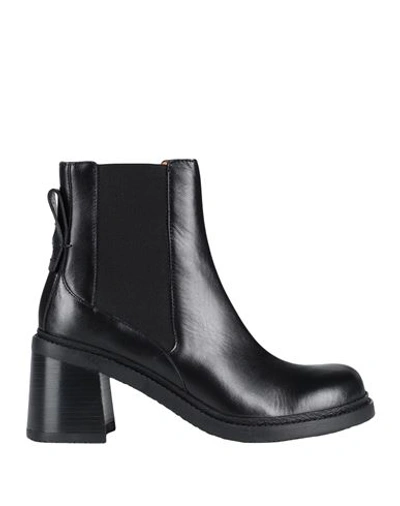 See By Chloé Woman Ankle Boots Black Size 8 Calfskin