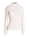 Only Woman Turtleneck Beige Size Xl Viscose, Nylon