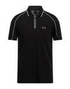 Armani Exchange Man Polo Shirt Midnight Blue Size Xxl Cotton In Black