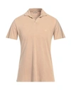 Brooksfield Man Polo Shirt Light Brown Size 46 Cotton In Beige