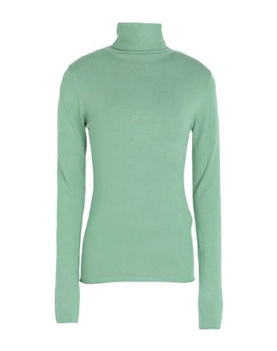 Max & Co . Woman Turtleneck Green Size M Viscose, Polyester