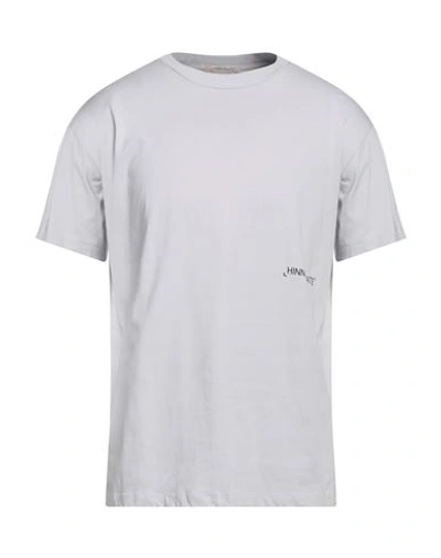Hinnominate Man T-shirt Light Grey Size S Cotton, Elastane