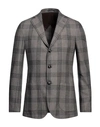 Barba Napoli Man Blazer Taupe Size 42 Virgin Wool, Cotton, Silk In Grey