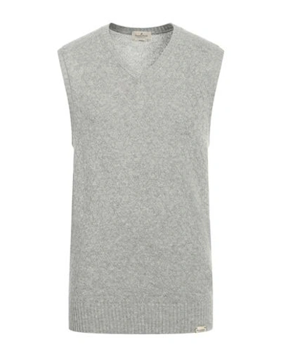 Brooksfield Man Sweater Light Grey Size 46 Polyamide, Viscose, Wool, Cashmere