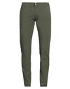 Grey Daniele Alessandrini Man Pants Military Green Size 32 Cotton, Elastane