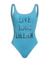 Alberta Ferretti Woman One-piece Swimsuit Sky Blue Size 6 Polyamide, Elastane