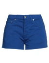 Dondup Woman Denim Shorts Light Blue Size 27 Cotton, Elastane