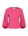 Jijil Woman T-shirt Fuchsia Size 2 Cotton In Pink