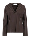 Beatrice B Beatrice .b Woman Top Dark Brown Size 10 Viscose, Nylon, Elastane In Brown