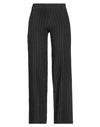 120% Lino Woman Pants Black Size 4 Linen
