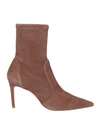 Stuart Weitzman Woman Ankle Boots Brown Size 9.5 Soft Leather
