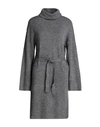 Vila Woman Mini Dress Lead Size Xl Acrylic, Polyester, Elastane In Grey