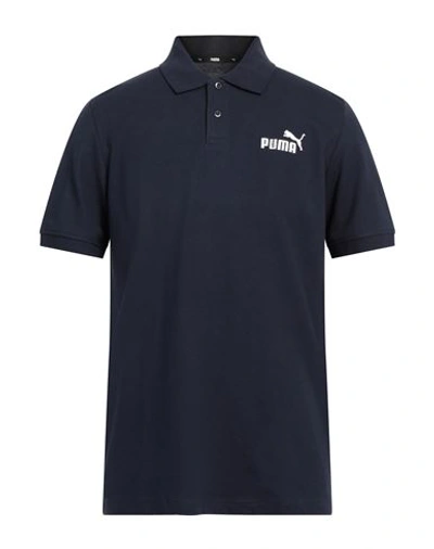 Puma Ess Pique Polo Man Polo Shirt Navy Blue Size M Cotton, Elastane