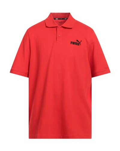 Puma Ess Pique Polo Man Polo Shirt Red Size Xs Cotton, Elastane