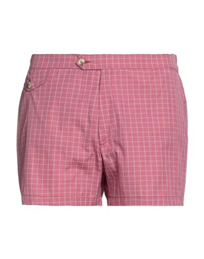 E.marinella E. Marinella Man Swim Trunks Magenta Size 42 Cotton