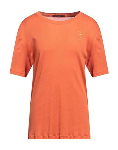 Billionaire Man T-shirt Orange Size Xxl Cotton, Elastane