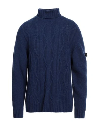 Peuterey Man Turtleneck Blue Size M Wool, Polyamide