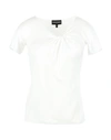 Emporio Armani Logo-embossed T-shirt In Optical White