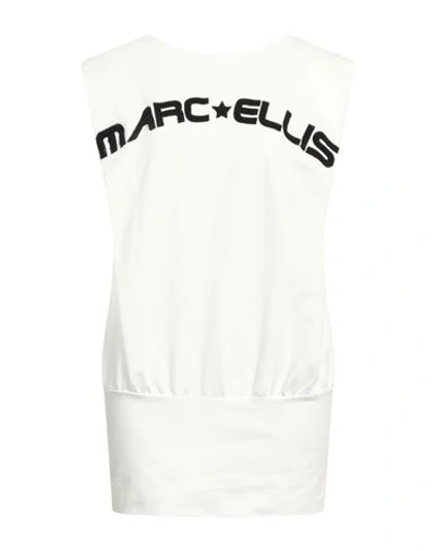 Marc Ellis Woman Mini Dress White Size M Cotton, Elastane