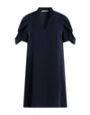 Biancoghiaccio Woman Short Dress Blue Size 6 Polyester, Elastane