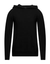 Alpha Studio Man Sweater Black Size 40 Recycled Wool, Viscose, Recycled Polyamide, Recycled Cashmere